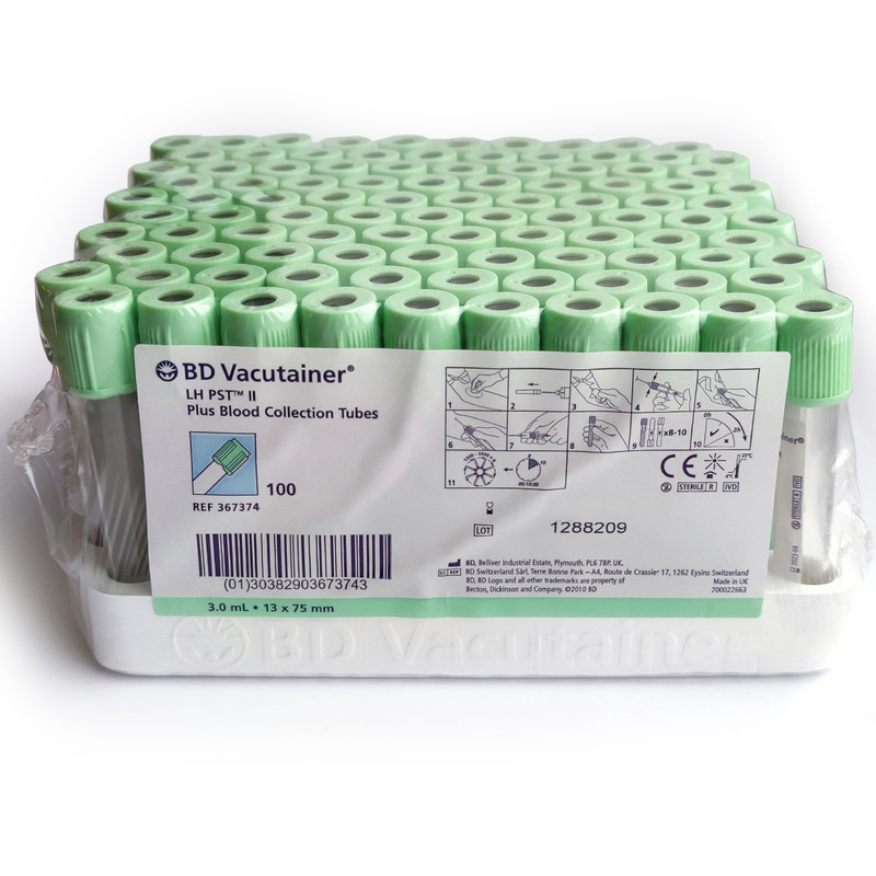 Пробірка Вакуумна BD Vacutainer® Plus PST™ II 3 мл, 13х75 мм, 100 шт (368497)
